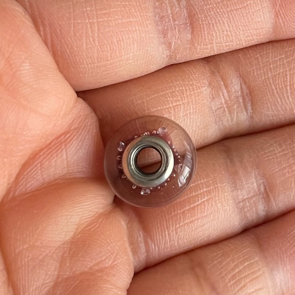 Retired Bubbles Purple Pandora Charm Murano Bead EUC - Picture 4 of 5